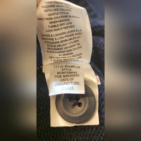 Method Navy Nordic Button-Up Sweater - Picture 4 of 10